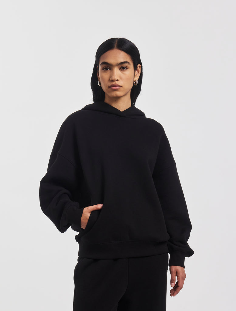 Oversized Hoodie in Black – Ninety Percent