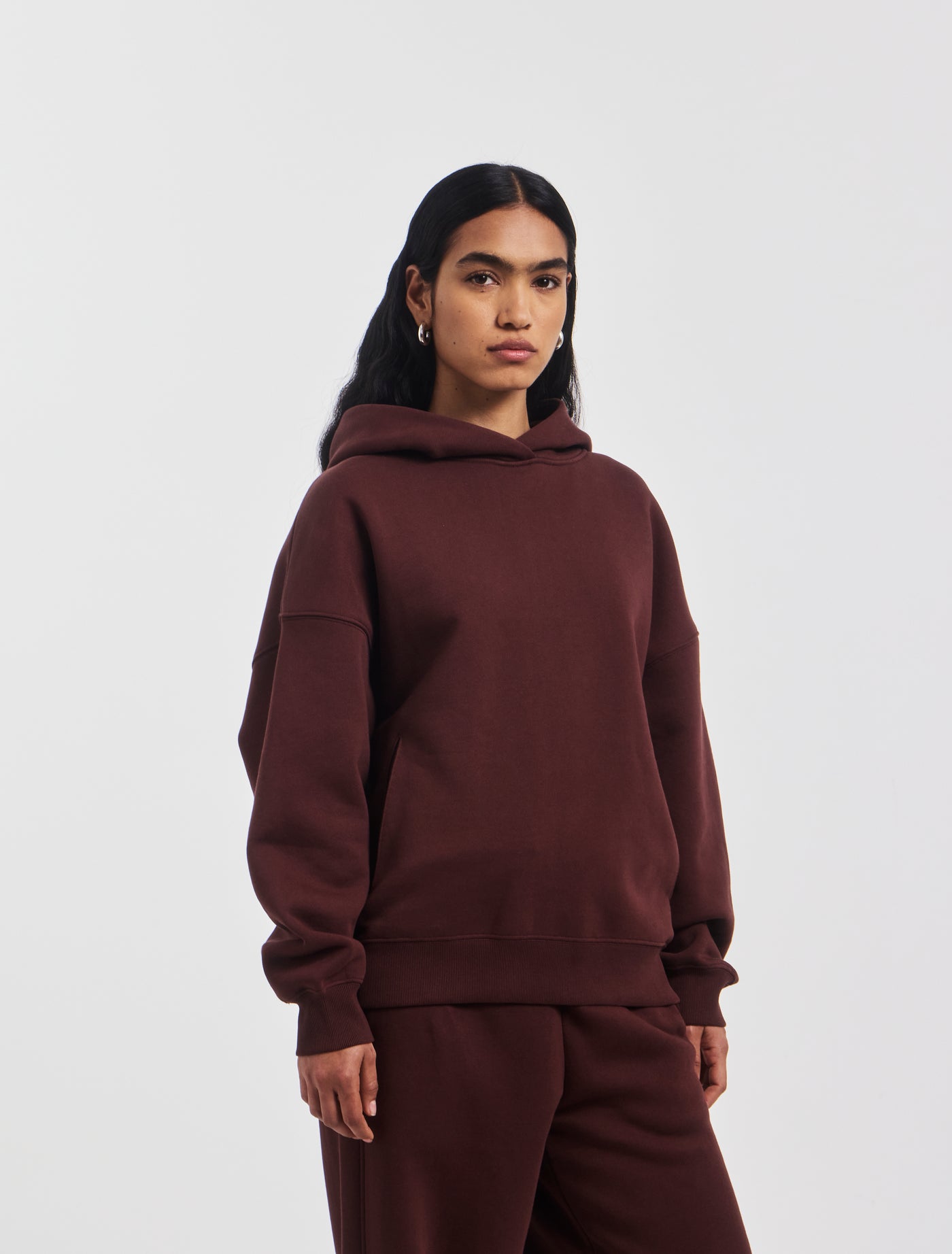Oversized Hoodie in Bordeaux