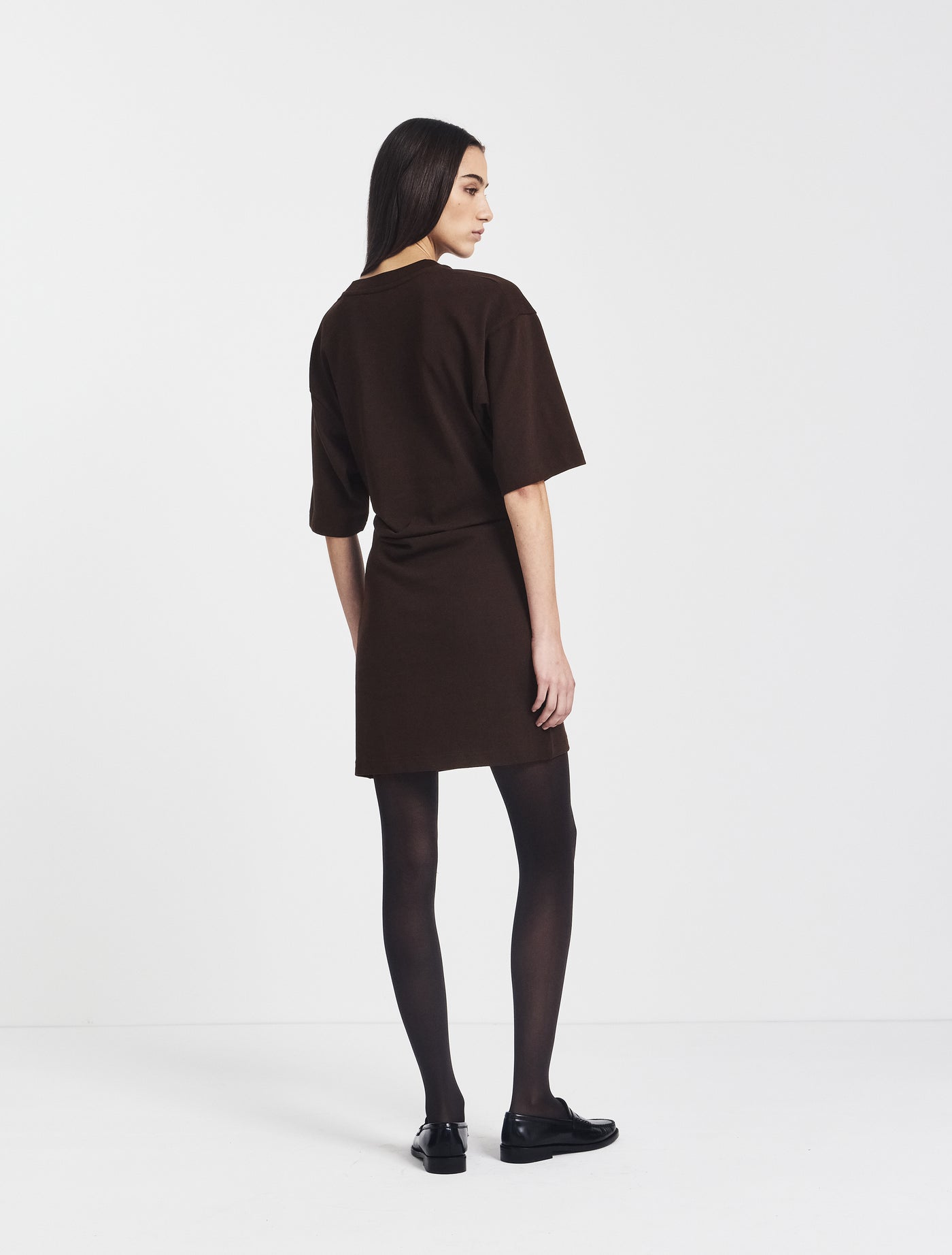 Raya T-Shirt Dress in Bitter Chocolate