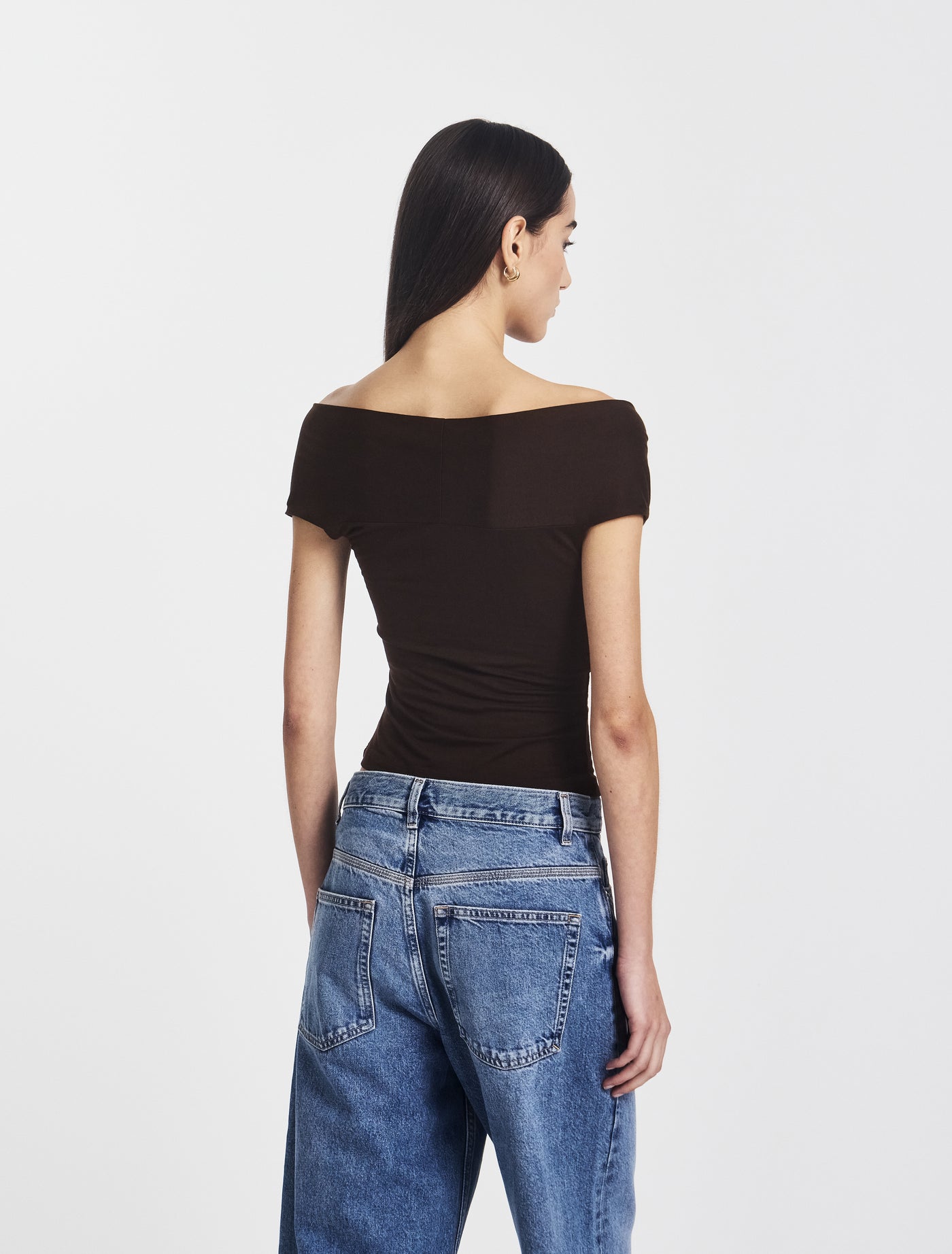 Laila Twist Front Top in Bitter Chocolate