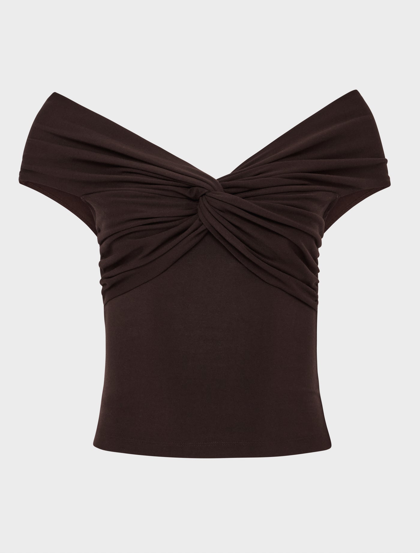 Laila Twist Front Top in Bitter Chocolate