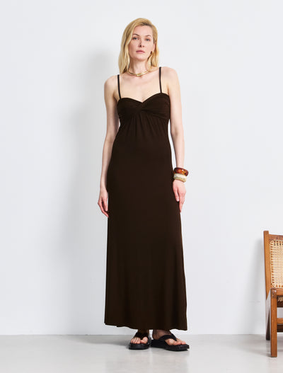 Kenzel Dress In Bitter Chocolate – Ninety Percent
