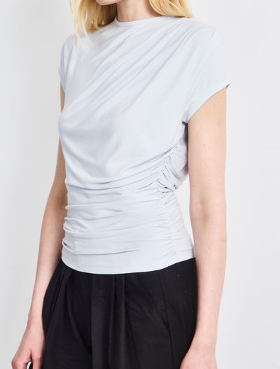 Jamie Drape Top In Icy Blue
