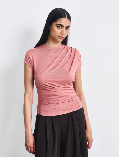 Jamie Drape Top In Melon