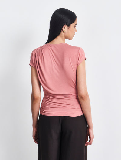 Jamie Drape Top In Melon