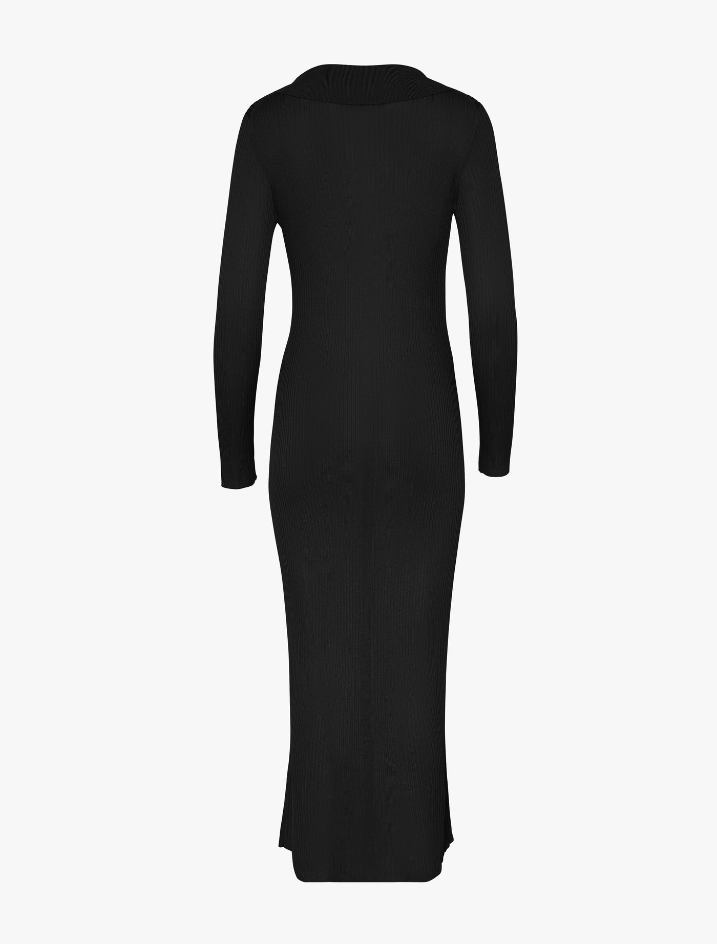 Agia Dress in Black, back view, flat lay