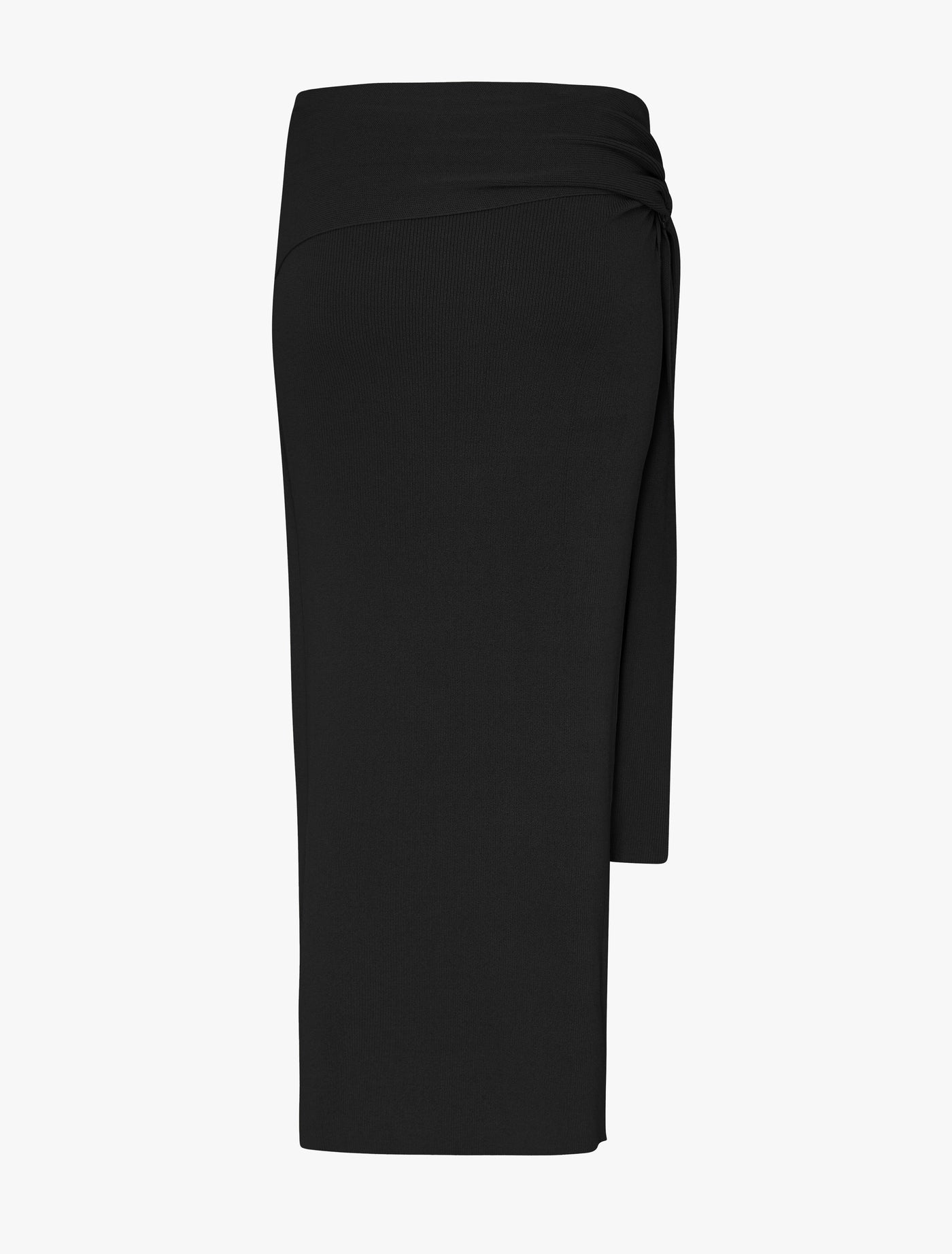 Side view of Kalmia Skirt in black knitwear