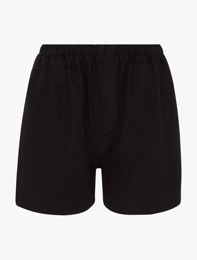 Louella Linen Shorts In Black