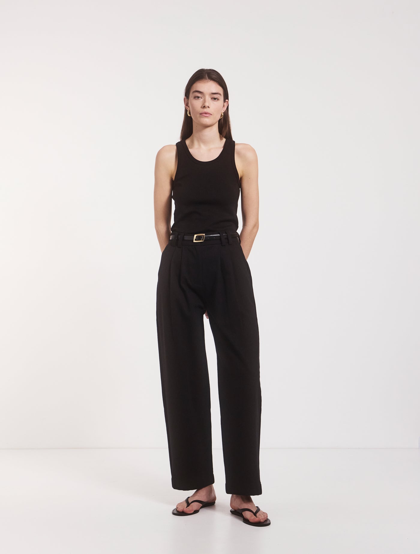 Signature Denim Trouser in Black