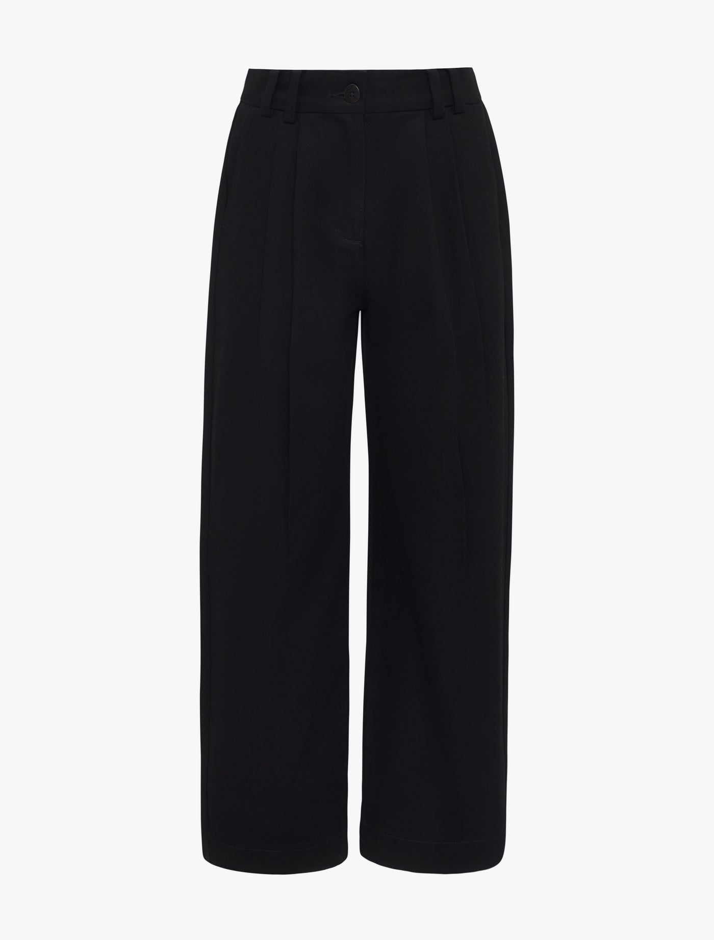 Double Pleated trouser in Black