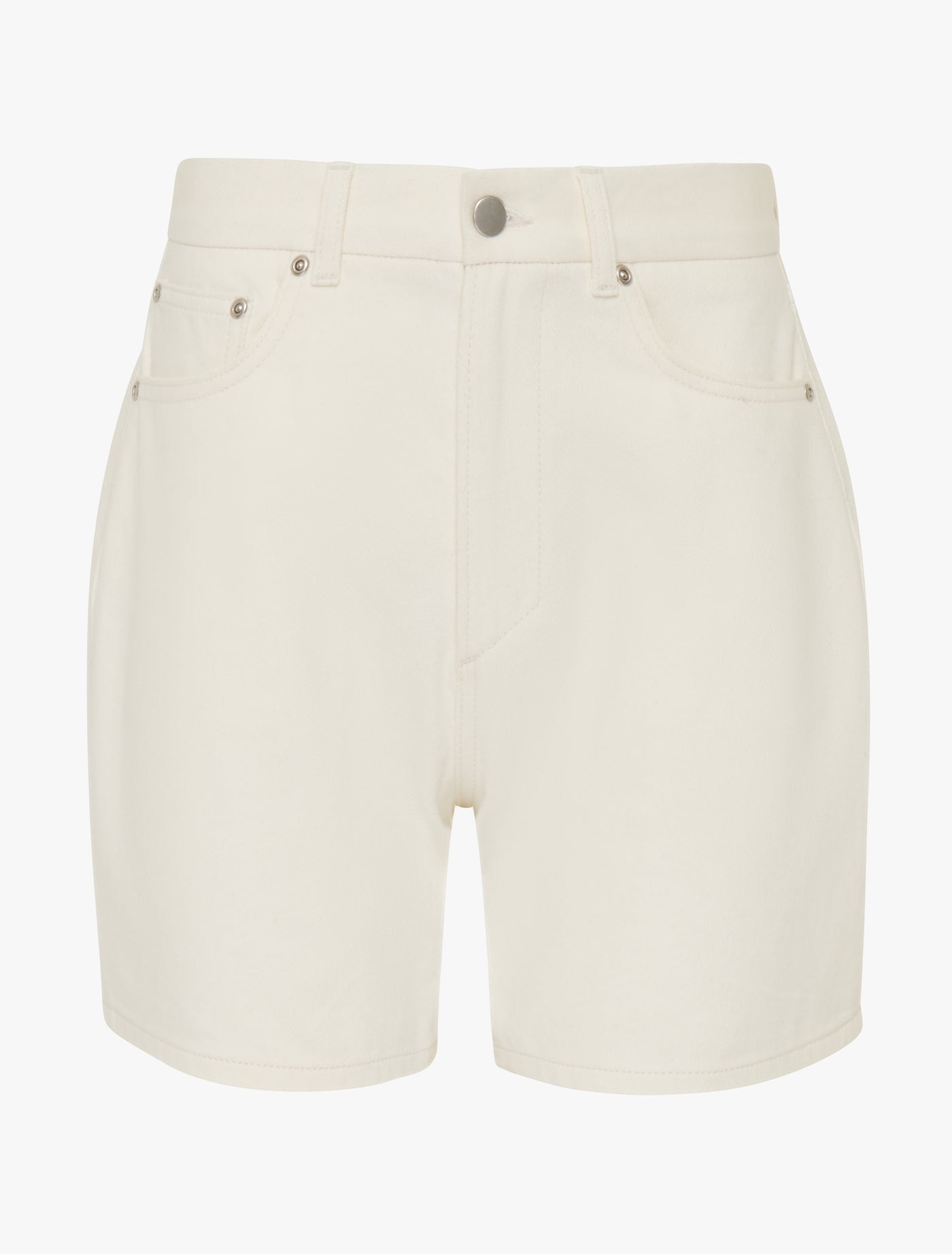 Signature Denim Shorts in Chalk White