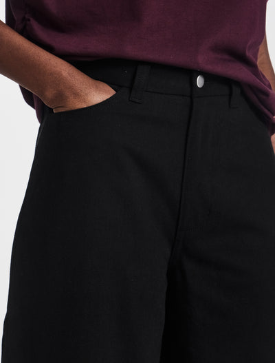 Sofia Barrel Leg Jean in Black