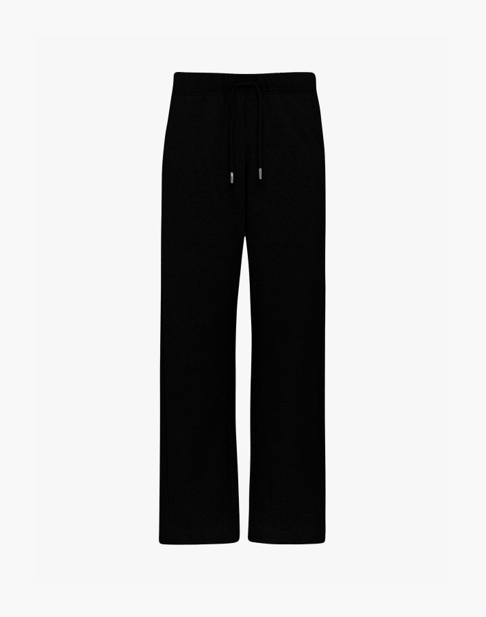 SIGNATURE STRAIGHT LEG SWEATPANT IN BLACK