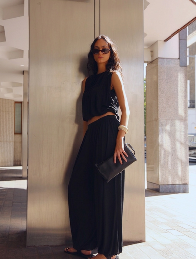 Ina Harem Trouser Jersey In Black