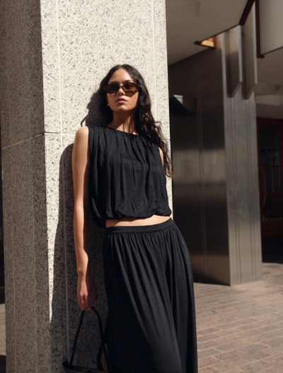 Ina Harem Trouser Jersey In Black