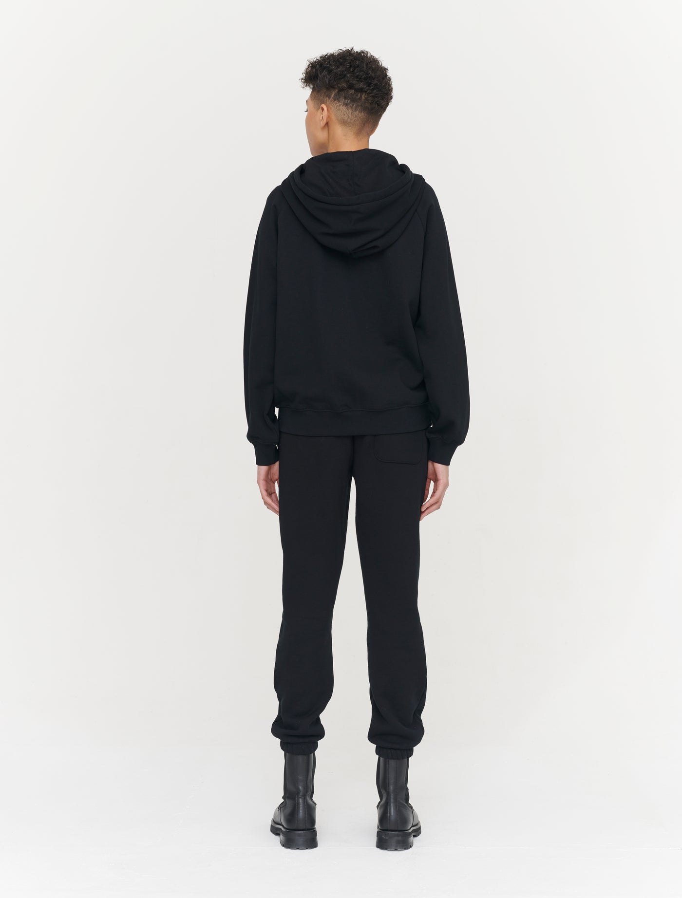 Black zip up hoodies