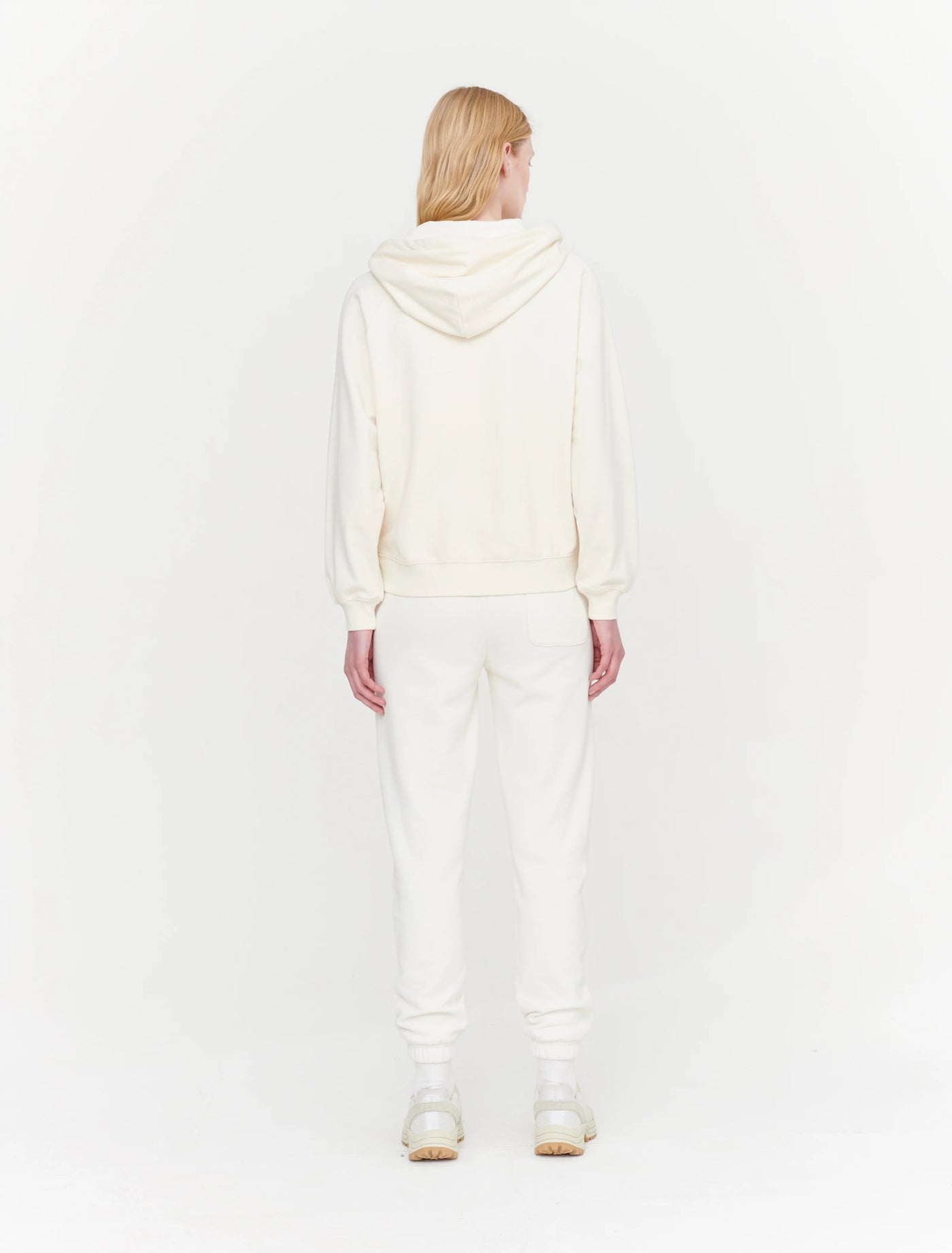White zip up hoodies